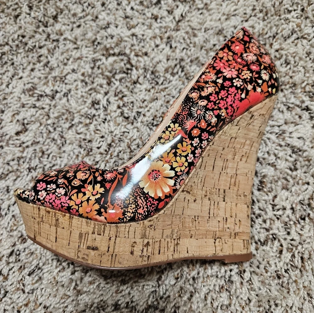 Madison Floral Cork Wedges